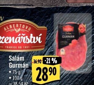 Salám Gurmán Albertovo uzenářství