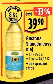 Slunečnicový olej Gustona