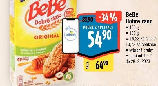 Sušenky BeBe Dobré ráno Opavia