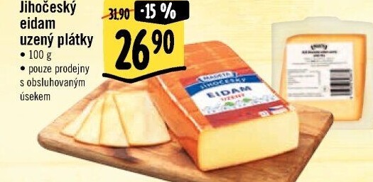 Sýr Eidam uzený 44% Jihočeský Madeta