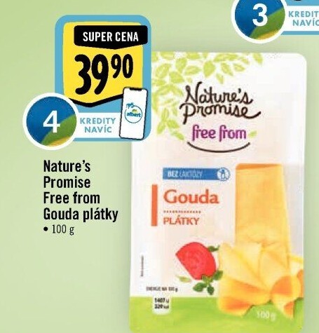 Sýr Gouda bez laktózy Free From Nature'