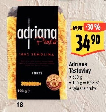 Těstoviny semolinové Adriana