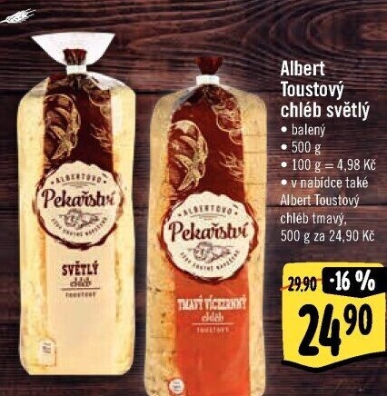 Toustový chléb Albert