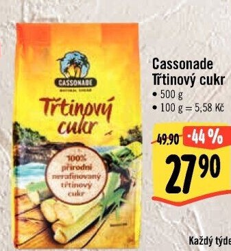 Třtinový cukr Cassonade