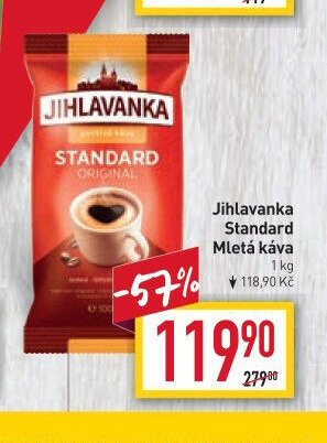 Jihlavanka Standard Mletá káva