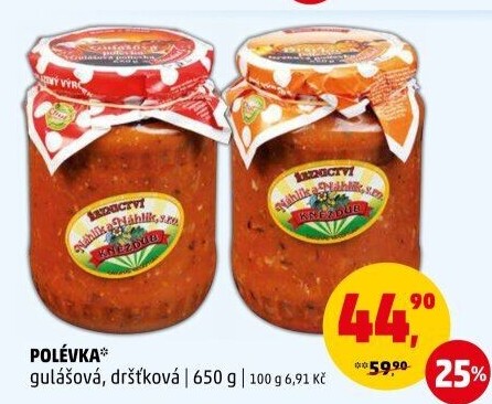 Polévka gulášová Řeznictví Kněždub Náhlík&