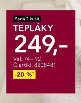 Sada 2 kusů TEPLÁKY