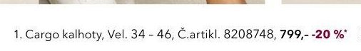 Cargo kalhoty