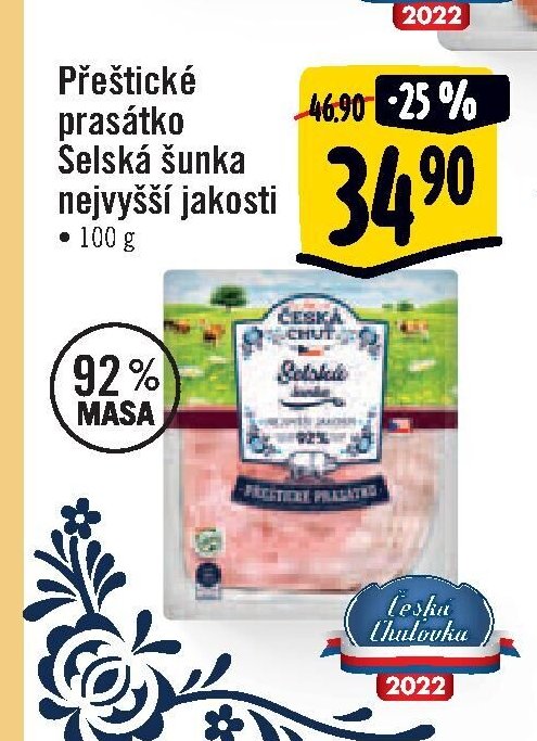 Přeštické prasátko Selská šunka