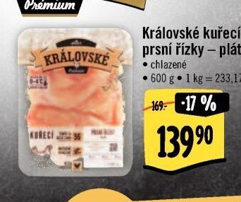 Královské kuřecí prsní řízky – plátky