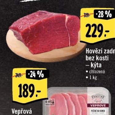 Hovězí zadní bez kosti – kýta