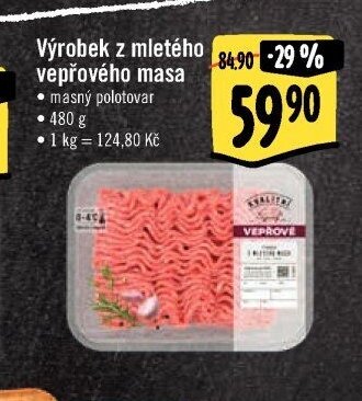 Výrobek z mletého vepřového masa