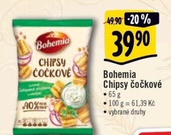 Čočkové chipsy Bohemia Chips
