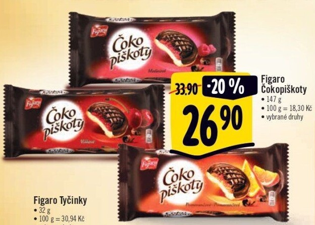 Čokopiškoty Figaro