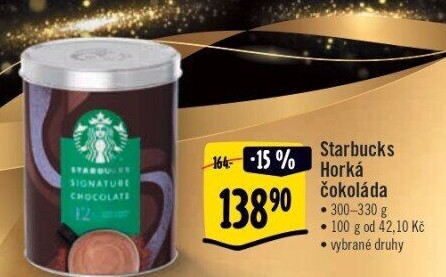 Horká čokoláda Starbucks