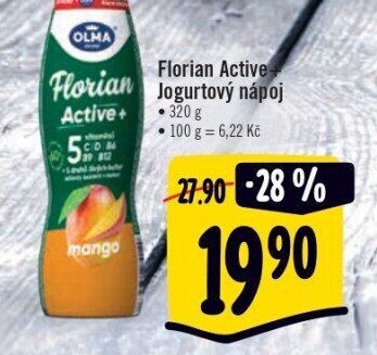 Jogurtový nápoj Florian Active+ Olma