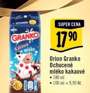 Nápoj mléko ochucené Granko