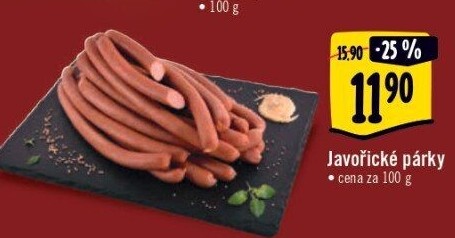 Párky javořické Kostelecké uzeniny