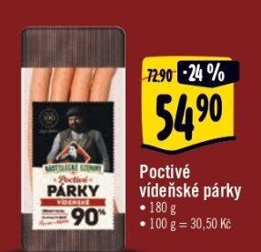 Párky vídeňské poctivé Kostelecké uzeniny
