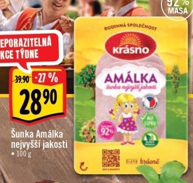 Šunka Amálka nejvyšší jakosti Krásno