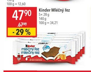 Kinder Mléčný řez