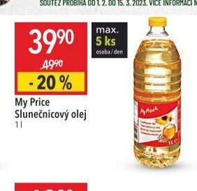 My Price Slunečnicový olej