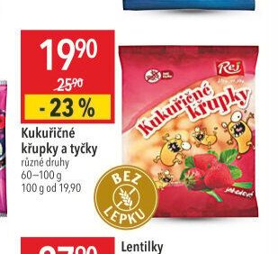 Kukuřičné křupky a tyčky