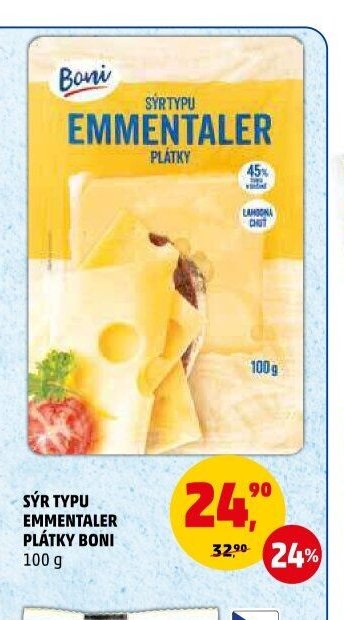 SÝR TYPU EMMENTALER PLÁTKY BONI