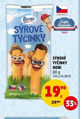 SÝROVÉ TYČINKY BONI