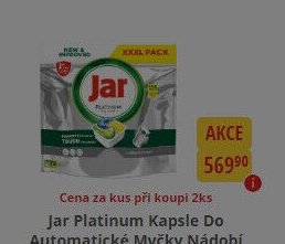 Jar Platinum Kapsle Do Automatické Myčky Nádobí