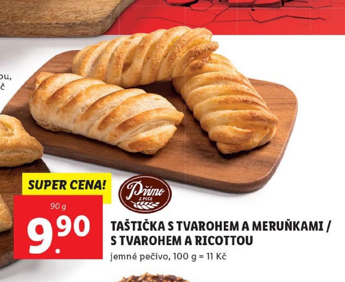 Taštička s tvarohem a meruňkami / s tvarohem a ricottou