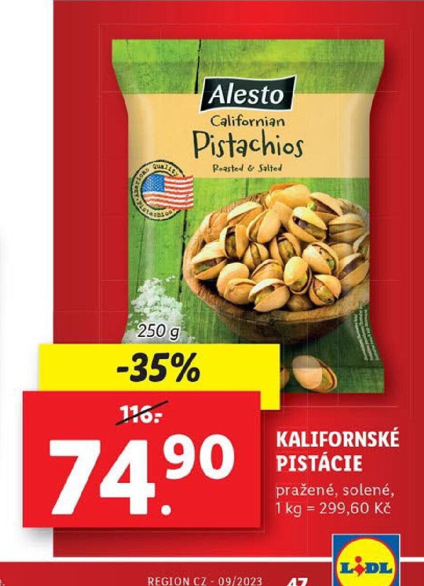 Alesto kalifornské pistácie