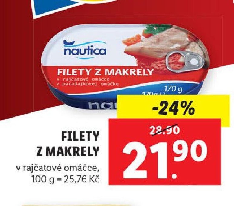 FILETY Z MAKRELY v rajčatové omáčce