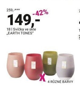 Svíčka ve skle EARTH TONES - Möbelix akcniletaky.com