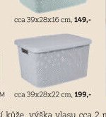 Úložný box, cca 39x28x22 cm