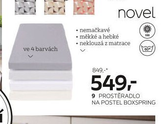 9 prostěradlo na postel boxspring