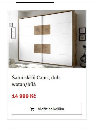 Šatní skříň Capri, dub wotan/bílá - ASKO akcniletaky.com