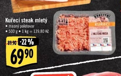 Kuřecí steak mletý