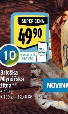 Brioška Mlynářská žitná