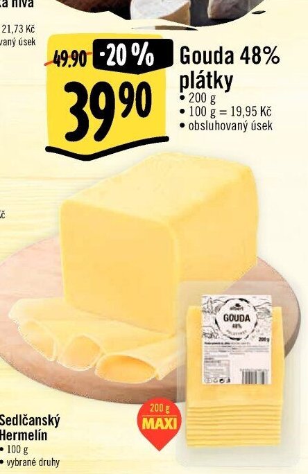 Gouda 48% plátky
