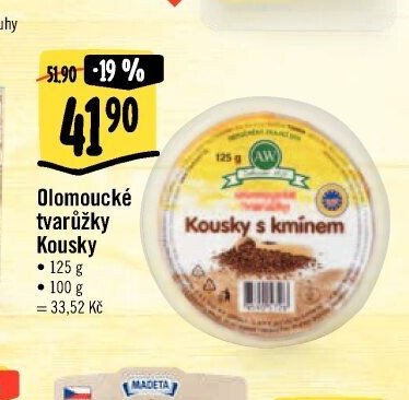 Olomoucké tvarůžky Kousky