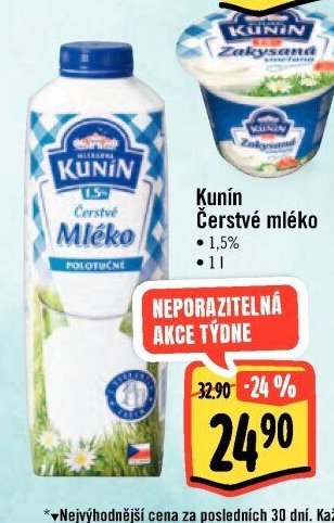 Kunín Čerstvé mléko