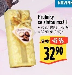 Pralinky se zlatou mašlí