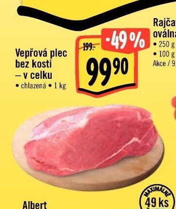 Vepřová plec bez kosti