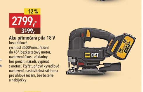 Aku přímočará pila 18 V bezuhlíková