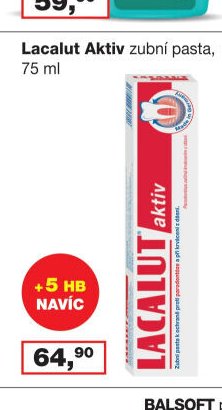 Lacalut Aktiv zubní pasta, 75 ml