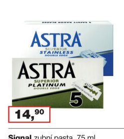 Astra Platinum a Stainless žiletky, 5 ks