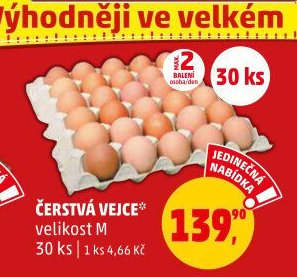 Čerstvá vejce velikost M