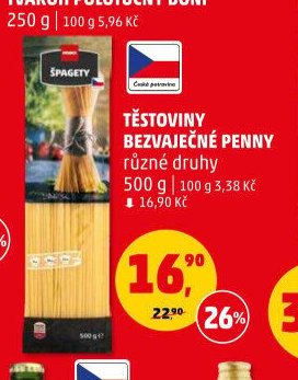 Těstoviny bezvaječné Penny