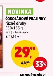 ČOKOLÁDOVÉ PRALINKY různé druhy